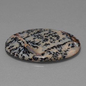 52.67캐럿 천연 멀티컬러 덴드리틱 아게이트, 타원형 컷, 44.3×29.4 mm, 불투명체