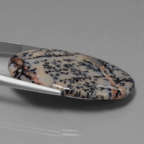 52.67캐럿 천연 멀티컬러 덴드리틱 아게이트, 타원형 컷, 44.3×29.4 mm, 불투명체