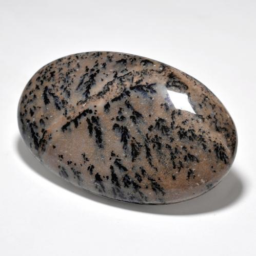 83.45캐럿 천연 멀티컬러 덴드리틱 아게이트, 타원형 컷, 46.5×29.3 mm, 불투명체
