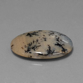 26.13캐럿 천연 멀티컬러 덴드리틱 아게이트, 타원형 컷, 30×20.5 mm, 불투명체