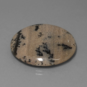 36.61캐럿 천연 다색 수지상 마노, 라운드 컷, 불투명체