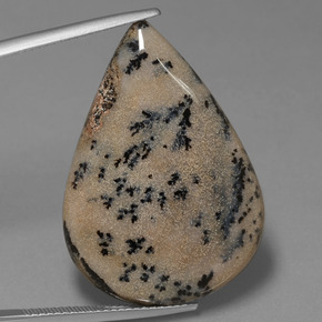 28.31캐럿 천연 다색 수지상 마노, 배 모양, 불투명체