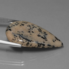 28.31캐럿 천연 다색 수지상 마노, 배 모양, 불투명체