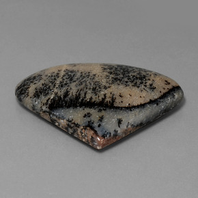 44.44캐럿 천연 멀티컬러 덴드리틱 아게이트, 멋진 모양, 28.3×38.2 mm, 불투명체