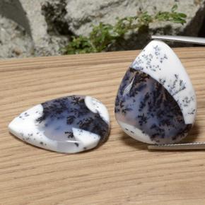 캐럿 천연 멀티컬러 덴드리틱 아게이트 보석, 배 모양, 26.7×21 mm, 투명한