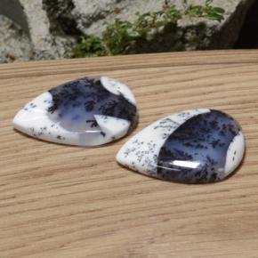 캐럿 천연 멀티컬러 덴드리틱 아게이트 보석, 배 모양, 26.7×21 mm, 투명한