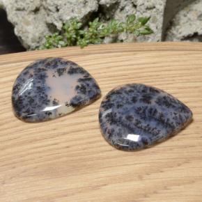 46.33캐럿 천연 다색 수지상 마노 보석, 배 모양, 투명한