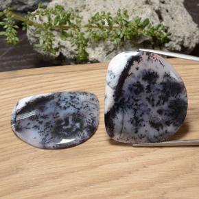 88.35캐럿 천연 멀티컬러 덴드리틱 아게이트 보석, 멋진 모양, 36.6×33.2 mm, 투명한