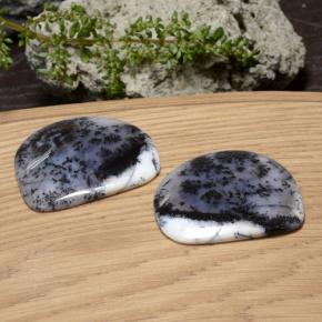 88.35캐럿 천연 멀티컬러 덴드리틱 아게이트 보석, 멋진 모양, 36.6×33.2 mm, 투명한