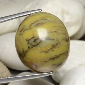 30.23캐럿 천연 멀티컬러 덴드리틱 아게이트, 타원형 컷, 22.6×20 mm, 불투명체