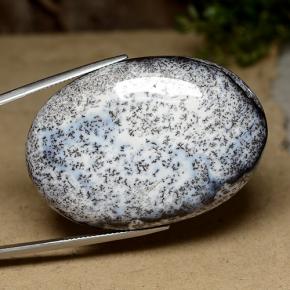 104.78캐럿 천연 다색 수지상 마노, 타원형 컷, 불투명체