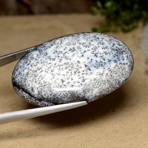 104.78캐럿 천연 다색 수지상 마노, 타원형 컷, 불투명체