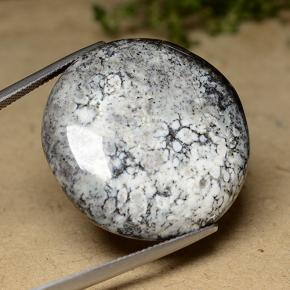 44.26캐럿 천연 멀티컬러 덴드리틱 아게이트, 라운드 컷, 29.23 mm, 불투명체