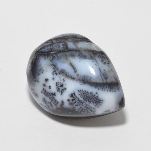 6.50캐럿 천연 멀티컬러 덴드리틱 아게이트, 배 모양, 16.1×12.2 mm, 불투명체