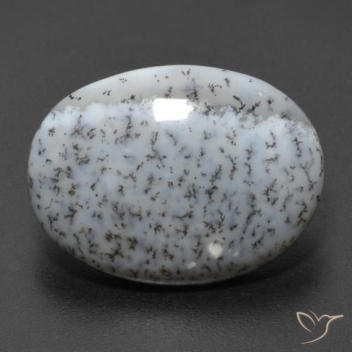 11.20ct 자연스러운 다색 수지상 마노, 타원형, 불투명체