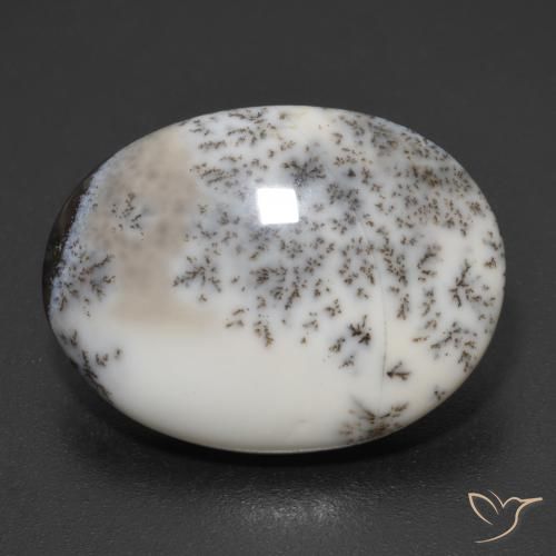 9.34ct 자연스러운 다색 수지상 마노, 타원형, 불투명체