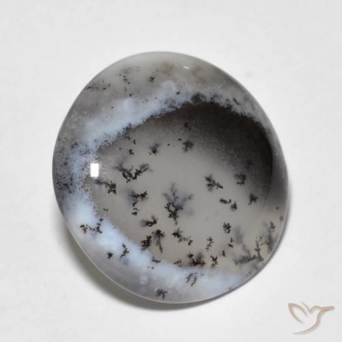 7.84ct 자연스러운 다색 수지상 마노, 둥근, 투명한