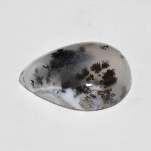 8.16캐럿 천연 다색 수지상 마노, 배 모양, 투명한