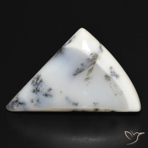 34.04ct 자연스러운 블랙과 화이트 수지상 마노, 팬시한, 불투명체