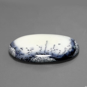 130.05캐럿 천연 멀티컬러 덴드리틱 칼세도니, 타원형 컷, 58.4×37.4 mm, 불투명체