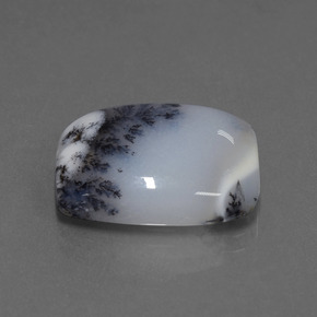 11.56캐럿 천연 멀티컬러 덴드리틱 칼세도니, 쿠션 컷, 17.9×13.2 mm, 투명한