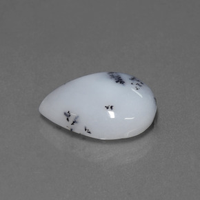 7.06캐럿 천연 멀티컬러 덴드리틱 칼세도니, 배 모양, 16.4×12.4 mm, 투명한