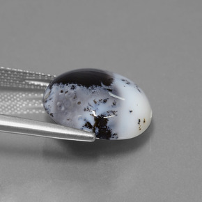 9.50캐럿 천연 다색 수지상 칼세도니, 라운드 컷, 투명한