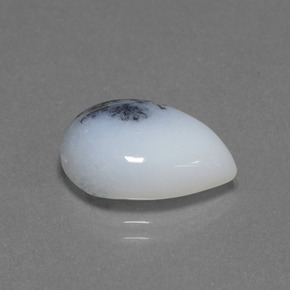 6.98캐럿 천연 다색 수지상 칼세도니, 배 모양, 투명한