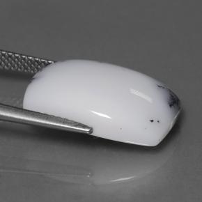 10.95캐럿 천연 다색 수지상 칼세도니, 쿠션 컷, 불투명체