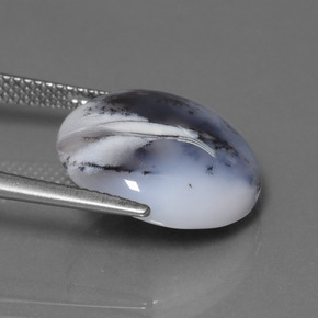 9.98캐럿 천연 다색 수지상 칼세도니, 라운드 컷, 투명한