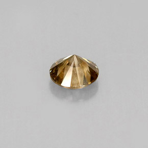 0.30캐럿 천연 골든 브라운 다이아몬드, 라운드 컷, 4.25 mm, VS