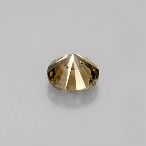 0.42캐럿 천연 골든 브라운 다이아몬드, 라운드 컷, 4.49 mm, VS