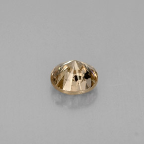0.44캐럿 천연 골든 브라운 다이아몬드, 라운드 컷, 4.56 mm, SI