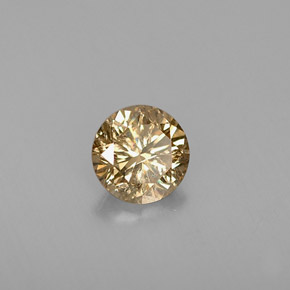 0.42캐럿 천연 골든 브라운 다이아몬드, 라운드 컷, 4.70 mm, VS-SI
