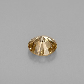 0.42캐럿 천연 골든 브라운 다이아몬드, 라운드 컷, 4.70 mm, VS-SI