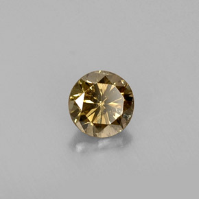 0.32캐럿 천연 골든 브라운 다이아몬드, 라운드 컷, 4.27 mm, VS-SI