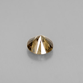 0.32캐럿 천연 골든 브라운 다이아몬드, 라운드 컷, 4.27 mm, VS-SI