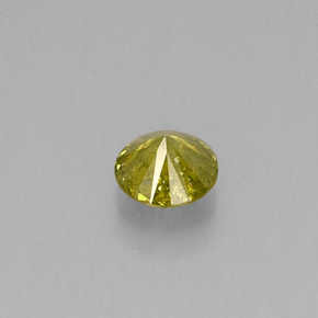 0.17캐럿 천연 녹빛 옐로우 다이아몬드, 라운드 컷, 3.52 mm, SI
