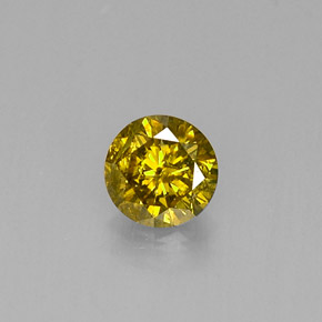 0.19캐럿 천연 골든 브라운 다이아몬드, 라운드 컷, 3.72 mm, SI