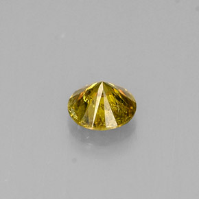 0.19캐럿 천연 골든 브라운 다이아몬드, 라운드 컷, 3.72 mm, SI