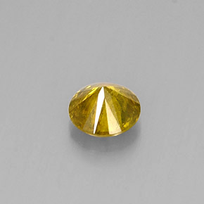 0.20캐럿 천연 옐로우 다이아몬드, 라운드 컷, 3.79 mm, SI