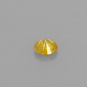 0.11캐럿 천연 옐로우 다이아몬드, 라운드 컷, 3.02 mm, SI-I1