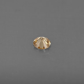 0.13캐럿 천연 샴페인 다이아몬드, 라운드 컷, 3.38 mm, VS