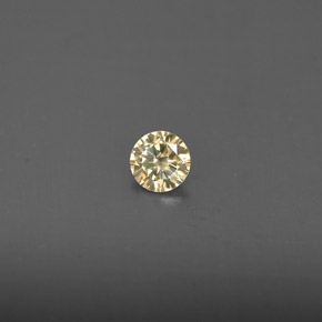 0.14캐럿 천연 샴페인 다이아몬드, 라운드 컷, 3.44 mm, VS