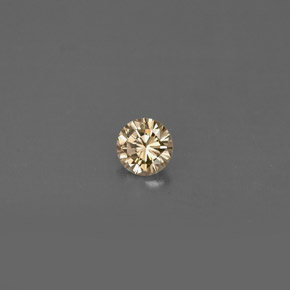 0.17캐럿 천연 샴페인 다이아몬드, 라운드 컷, 3.63 mm, VVS-VS