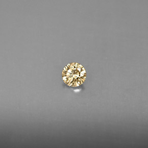 0.14캐럿 천연 샴페인 다이아몬드, 라운드 컷, 3.32 mm, VS