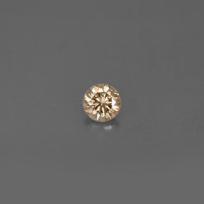 0.14캐럿 천연 브라운 다이아몬드, 라운드 컷, 3.31 mm, VS