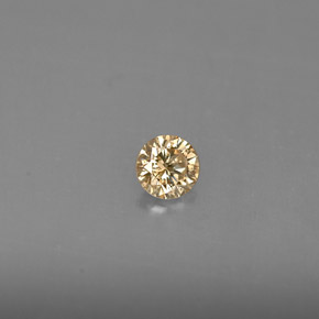 0.16캐럿 천연 샴페인 다이아몬드, 라운드 컷, 3.52 mm, VS