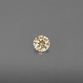 0.14캐럿 천연 샴페인 다이아몬드, 라운드 컷, 3.41 mm, VS