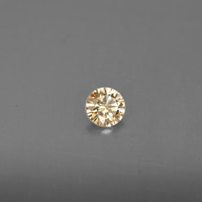 0.14캐럿 천연 샴페인 다이아몬드, 라운드 컷, 3.41 mm, VS